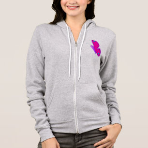 Butterfly Flying Purple Pink Cute Cartoon Hoodie