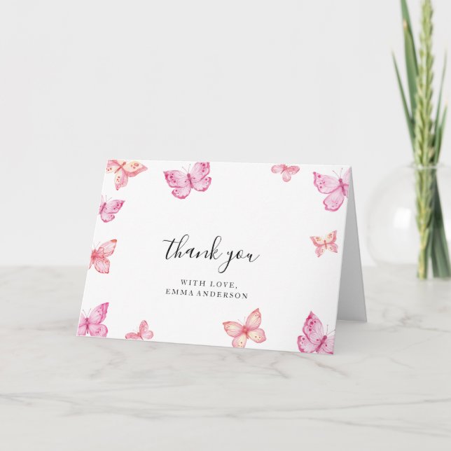 Butterfly fold Thank you Card (Front)