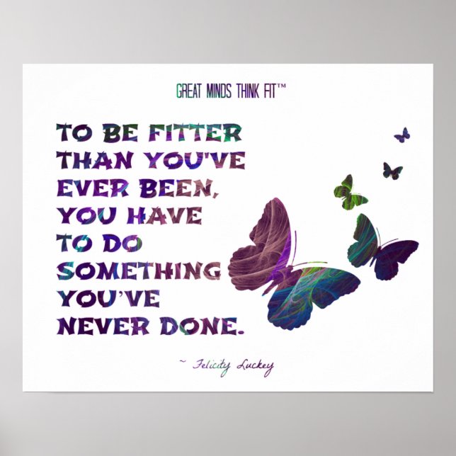 Butterfly for Fitness and Health Fractal 005 Poster (Front)