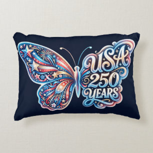 Butterfly for the USA 250th anniversary Decorative Cushion