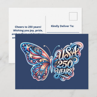 Butterfly for the USA 250th anniversary Holiday Postcard