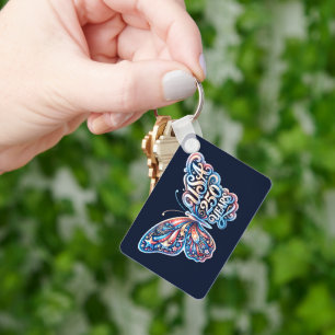 Butterfly for the USA 250th anniversary Key Ring