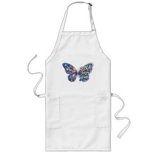 Butterfly for the USA 250th anniversary Long Apron