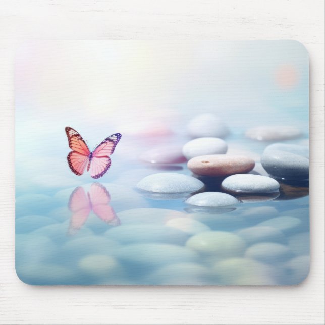 Butterfly Forest Nature Serene Tranquil  Mouse Mat (Front)