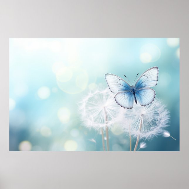 Butterfly Forest Nature Serene Tranquil  Poster (Front)