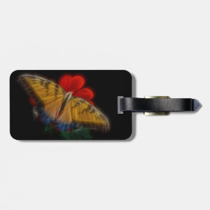 Butterfly Fractal Tiger Swallowtail Luggage Tag