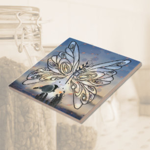 Butterfly Freedom & Bird Tile