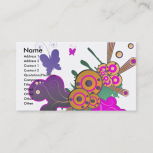 butterfly frenzy vector abstract business card