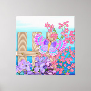 Butterfly Garden 3D Whimsey  Canvas Print