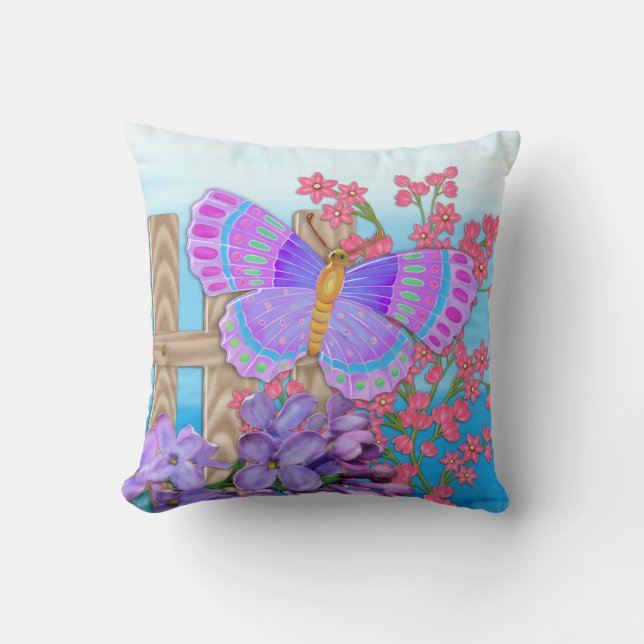 Butterfly Garden 3D Whimsey  Cushion (Front)