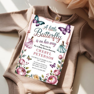 Butterfly Garden Baby Shower Invitation