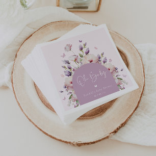 Butterfly Garden Baby Shower Napkin