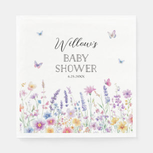 Butterfly Garden Baby Shower Napkins