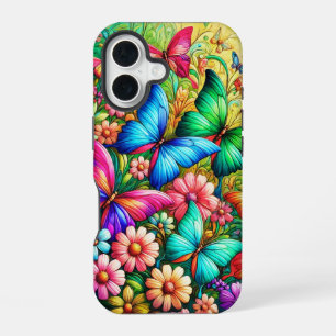 Butterfly Garden Bliss iPhone 16 Case