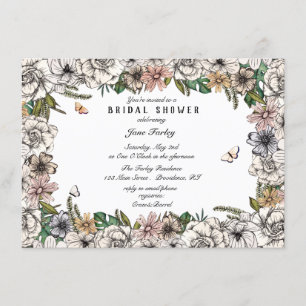 Butterfly Garden Bridal Shower Invitation