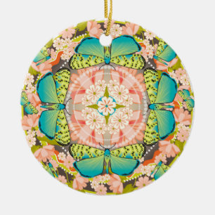 Butterfly Garden Ceramic Tree Decoration