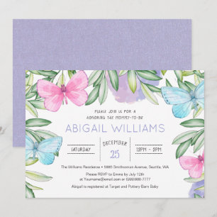 Butterfly Garden Classic Baby Shower Invitation