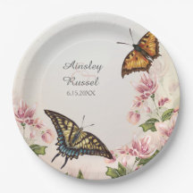 Butterfly Garden Custom Paper Plates