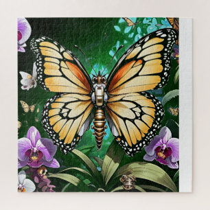 Butterfly Garden Delight Jigsaw Puzzle