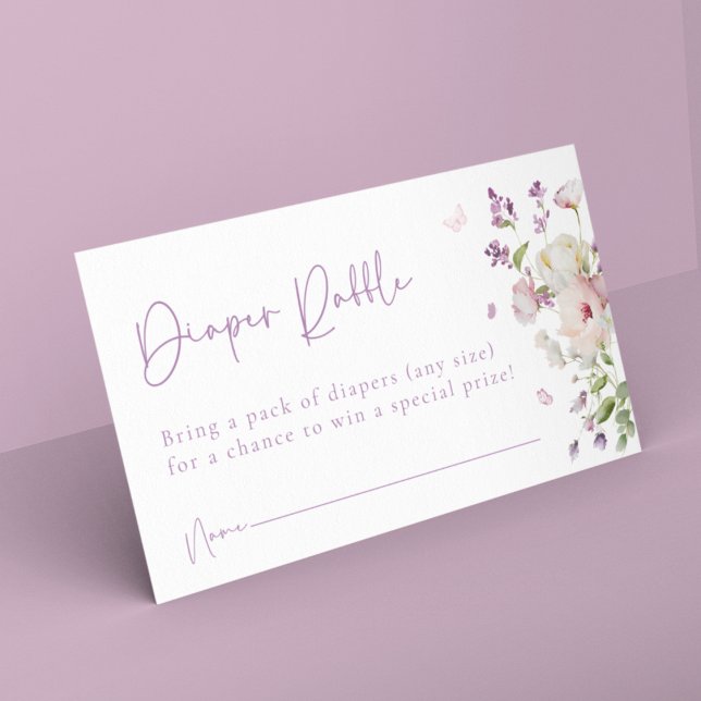 Butterfly Garden Diaper Raffle Enclosure Card (Creator Uploaded)