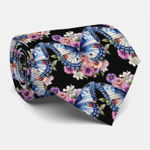 Butterfly Garden Elegant Pattern Neck Tie
