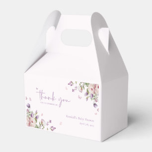 Butterfly Garden Floral Baby Shower Thank You Favour Box