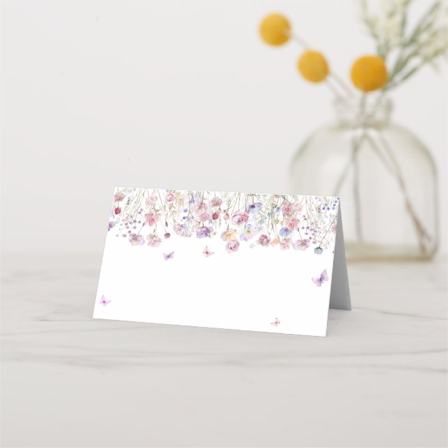  Butterfly Garden Floral Place Place Card (Front)