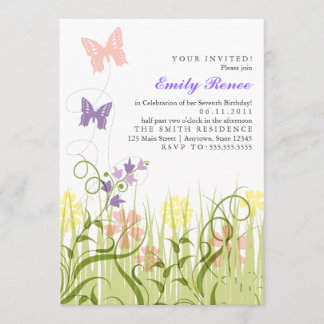 Butterfly Garden in Pastel Invitation