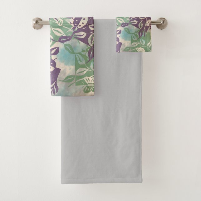 Butterfly Garden Ladybug Boho Bath Towel Set (Insitu)