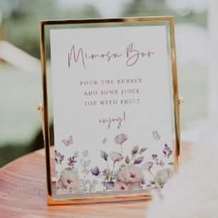Butterfly Garden Mimosa Bar Sign