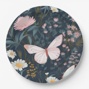 Butterfly Garden Paper Plate