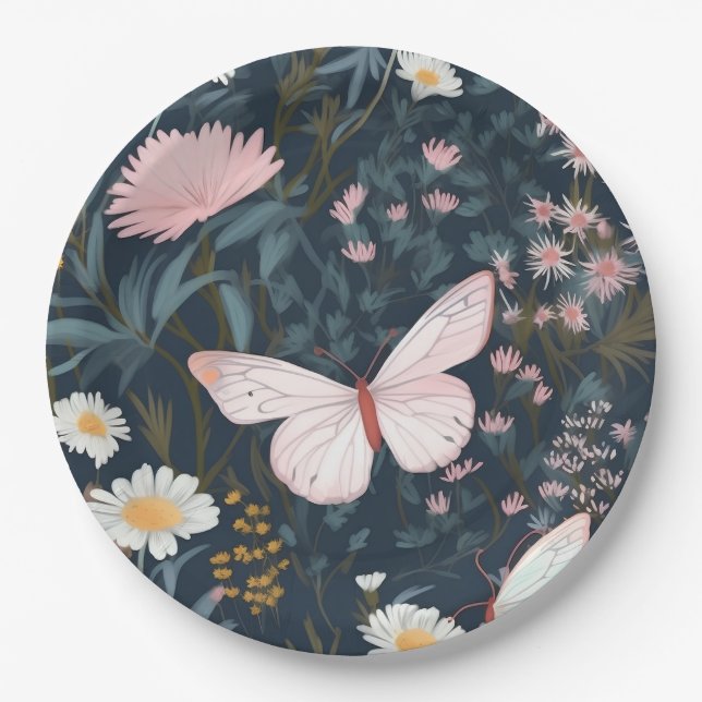 Butterfly Garden Paper Plate (Front)