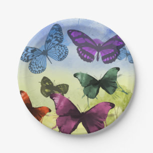 Butterfly Garden Paper Plates