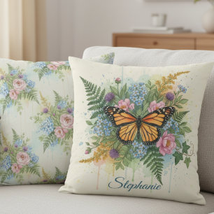 Butterfly Garden – Romantic Birthday Gift for Her Cushion