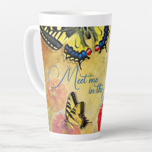 Butterfly Garden Saying Tall Latte Mug