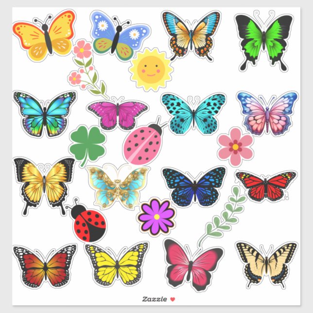 Butterfly Garden Sticker Collection (Sheet)