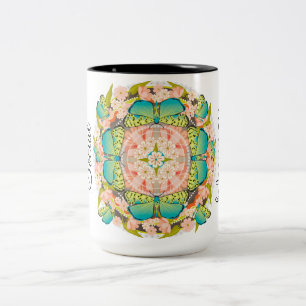 Butterfly Garden Two-Tone Coffee Mug