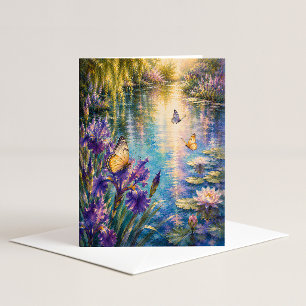 Butterfly Garden Watercolor Note Card