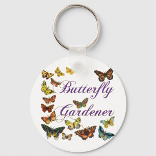Butterfly Gardener Saying Key Ring