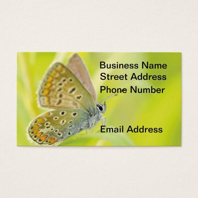 Butterfly Gazing Business Card (Front)