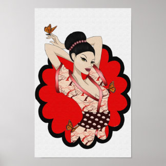 Butterfly Geisha Poster