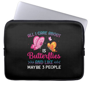Butterfly Gift All I Care About Is Butterflies Laptop Sleeve