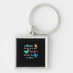 Butterfly Gift Alone We Can Do So Little Key Ring