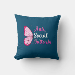 Butterfly Gift   Anti Social Butterfly Cushion