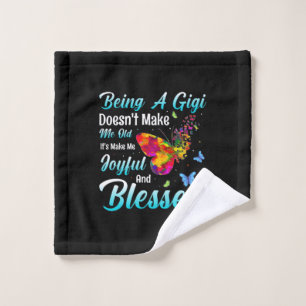 Butterfly Gift Being A GiGi Wash Cloth