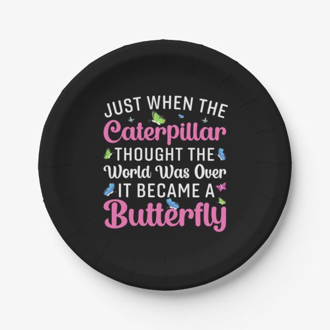 Butterfly Gift | It Became A Butterfly Paper Plate (Front)