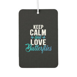 Butterfly Gift Keep Calm And Love Butterfly Car Air Freshener