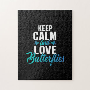 Butterfly Gift Keep Calm And Love Butterfly Jigsaw Puzzle
