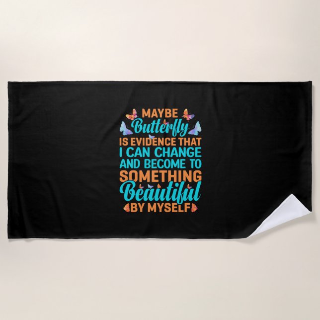 Butterfly Gift | Maybe Butterfly Beach Towel (Front)