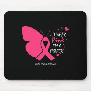 Butterfly Gifts I Wear Pink Fighter Breast Cancer Mouse Mat